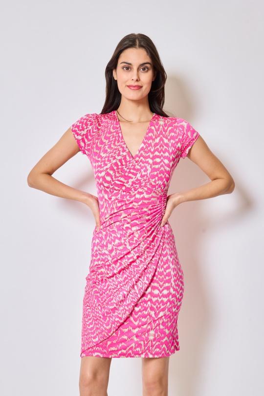 Robe mi-longue rose